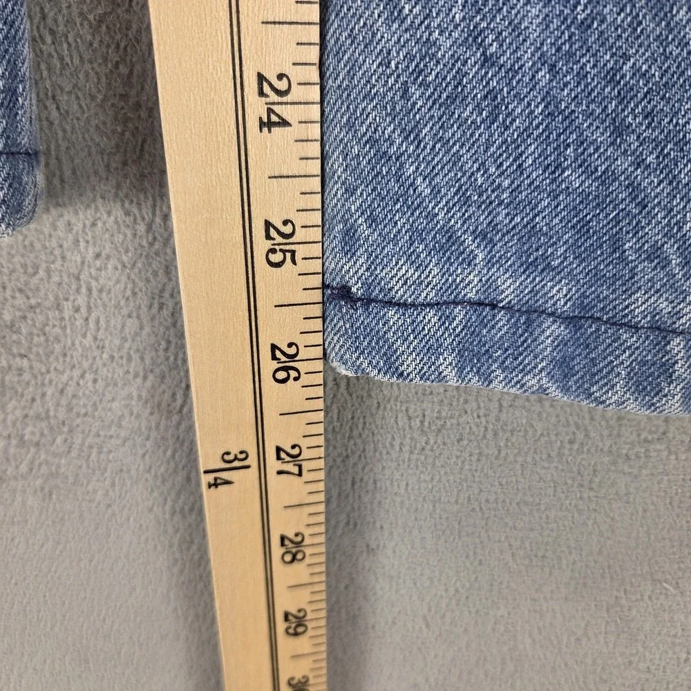 Vintage Levis 505 Jeans Mens Blue Straight Zip Fly USA Altered Hem Fits 34x26